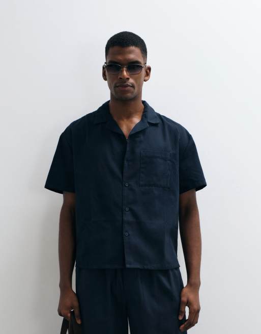 New Look boxy shirt in navy (part of a set), 5 of 5