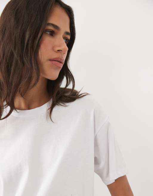 New Look boxy tee in white, 2 of 4