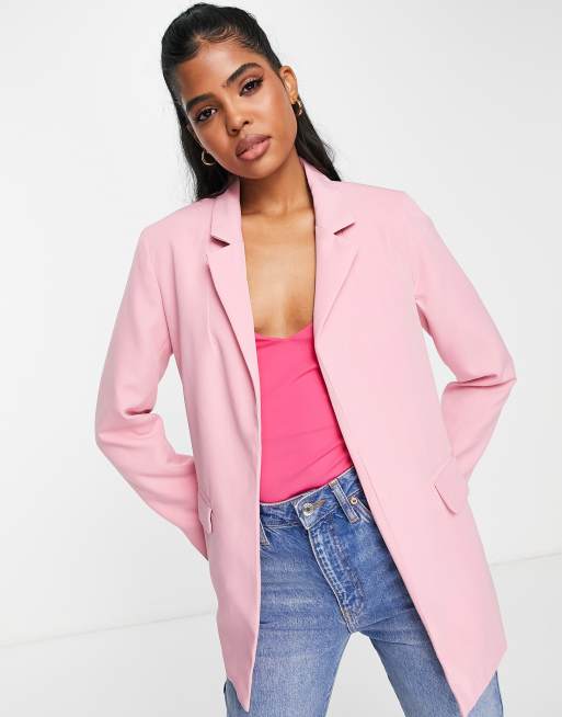 ASOS DESIGN ultimate oversized grandad blazer in hot pink