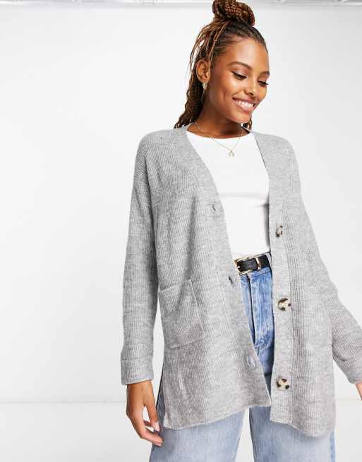 Gray 2025 boyfriend cardigan