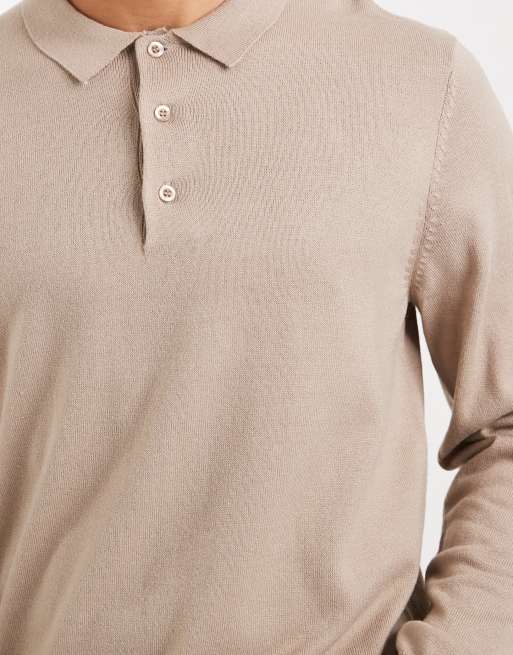 New Look – Brązowa dzianinowa koszulka polo, 4 z 5
