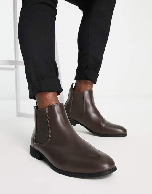 New Look – Brązowe sztyblety z imitacji skóry