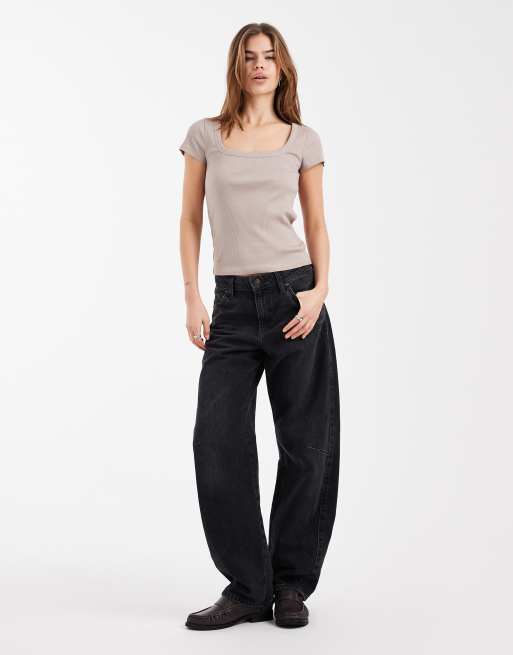 New Look – Brązowoszare body z kwadratowym dekoltem, 2 z 4
