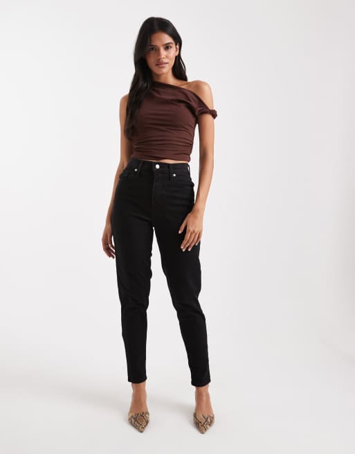 New Look – Brązowy top z opadającym ramieniem, 2 z 4
