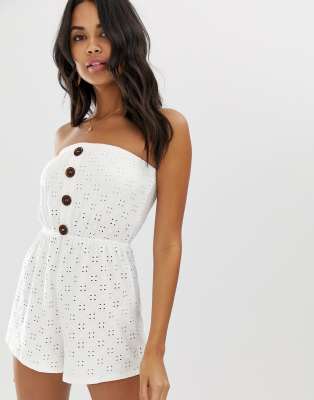 white beach playsuit