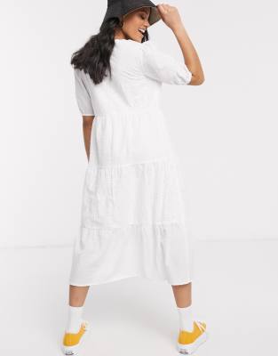 white midi smock dress