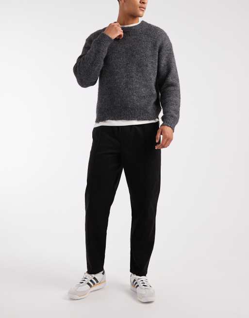 New Look - Broek met plooien in de taille in zwart, 2 van 5