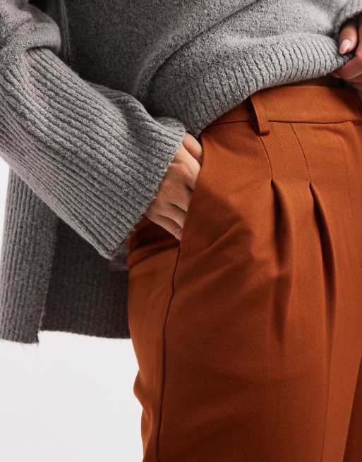 New Look - Broek met wijde pijpen in roestbruin, 2 van 5