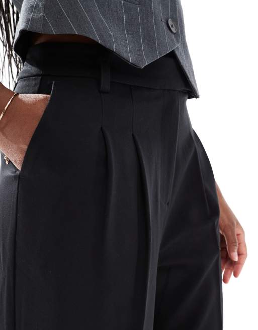 New Look - Broek met wijde pijpen in zwart, 5 van 5