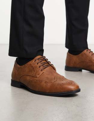 New Look Brogue In Dark Brown