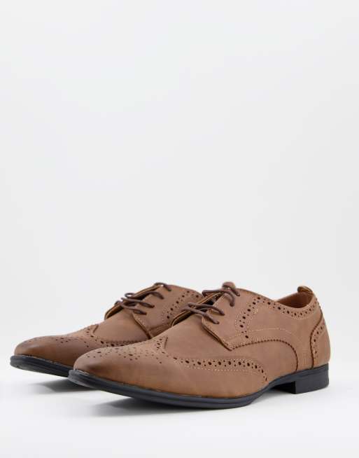 New Look brogues in dark brown | ASOS