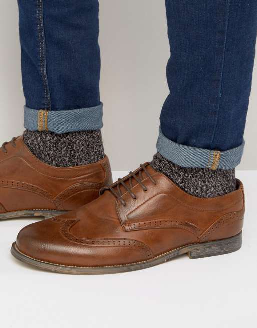 infant brogues tan