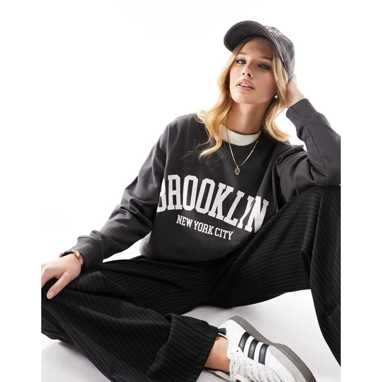 New Look Brooklyn sweatshirt in grey