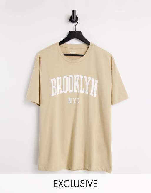 New Look Brooklyn t shirt in light yellow