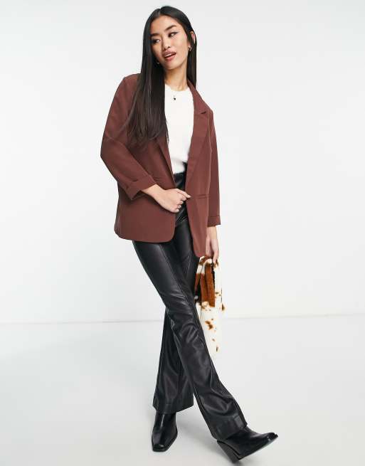 New Look – Brun boyfriend-kavaj i avslappnad passform