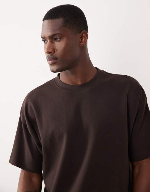 New Look - Brun oversized T-shirt i firkantet pasform - Del af sæt, 3 af 5