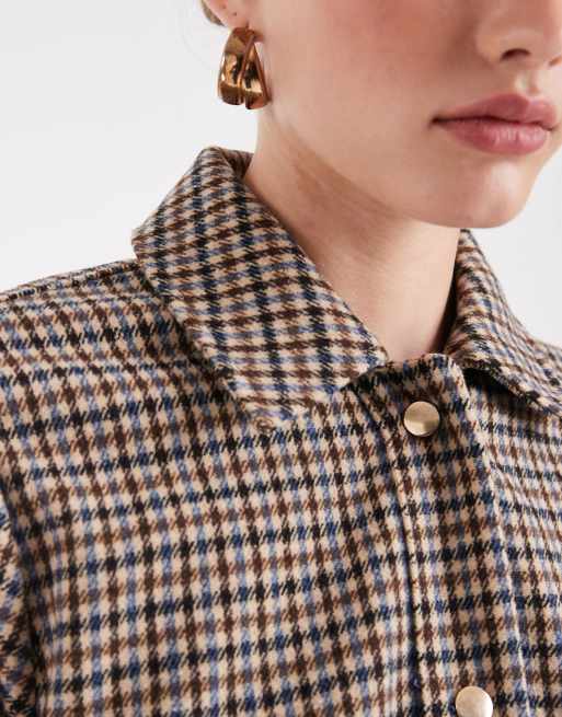 New Look – Brun, rutig skjortjacka, 4 av 4