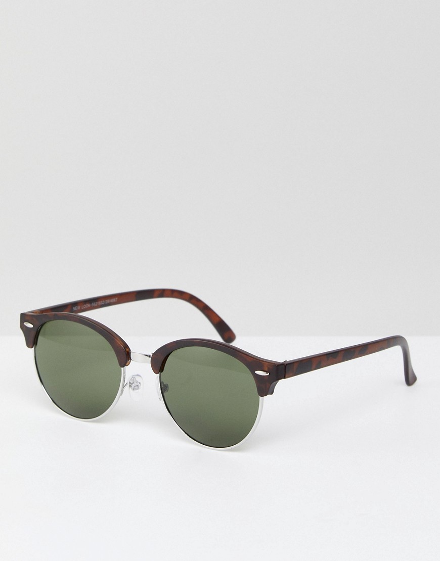 New Look — Brune runde solbriller