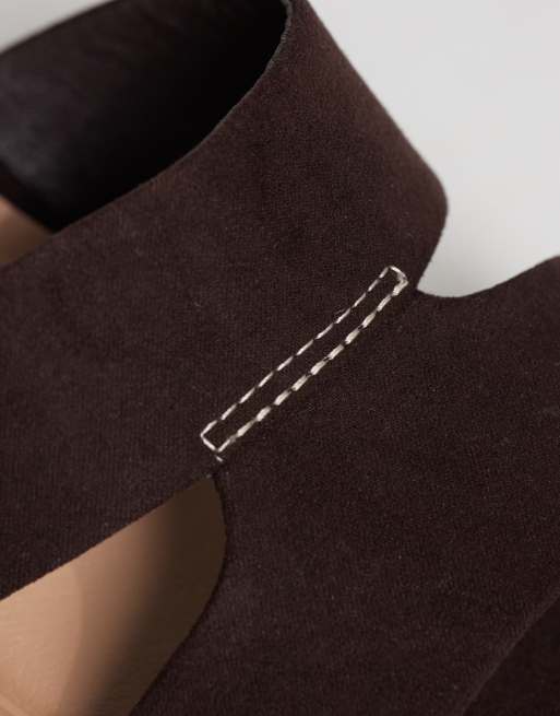 New Look - Brune sandaler med blokhæl og krydsende remme, 3 af 4
