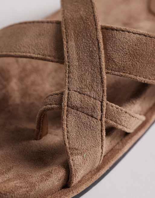 New Look - Brune sandaler med tårem og flere stropper, 4 af 4
