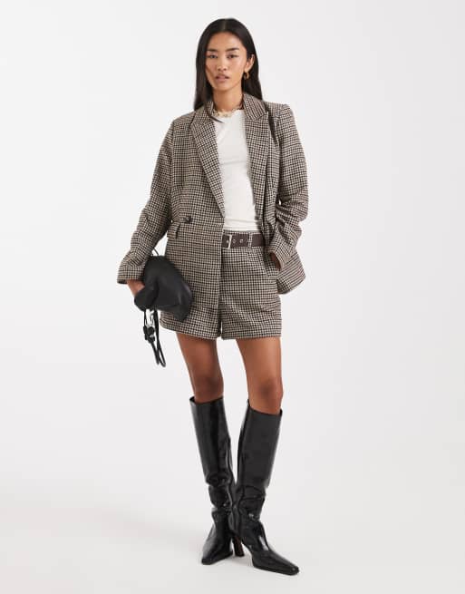 New Look - Brune ternede shorts med bælte - Del af sæt, 2 af 5