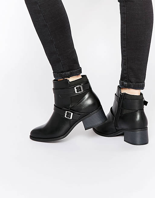 New Look Buckle Ankle Boots