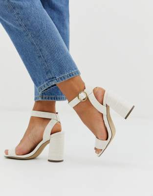 new look white heels