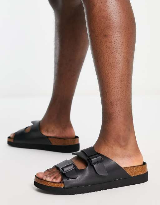 performer barmhjertighed Berettigelse New Look buckle sandals in black | ASOS