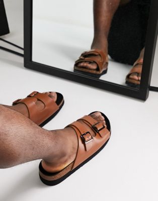 New Look buckle sandals in tan