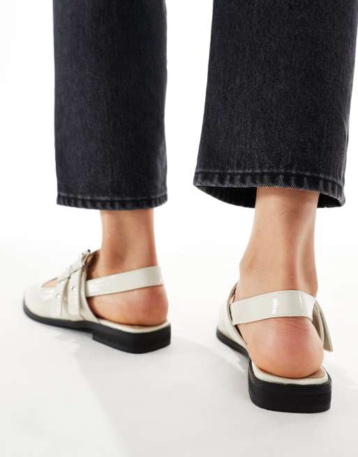 New Look buckle strap mary janes in off white, 4 of 4