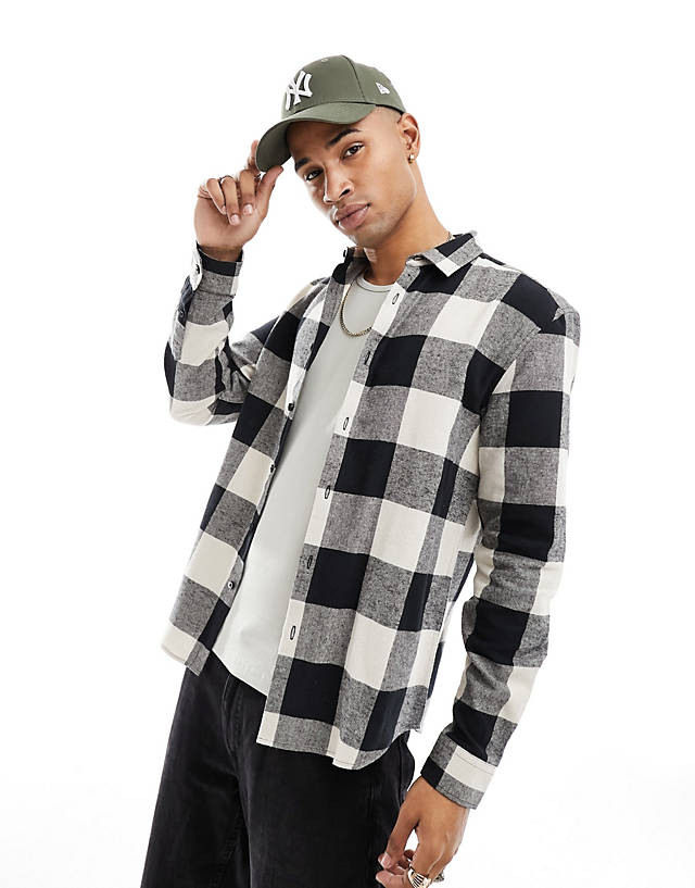 New Look - buffalo check shirt in black and white check