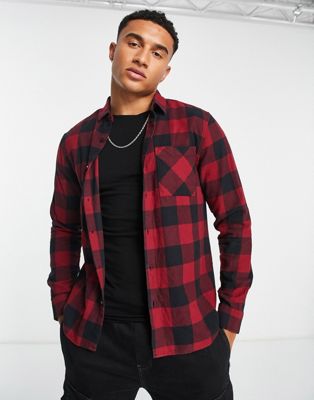 NEW LOOK BUFFALO CHECK SHIRT IN RED CHECK