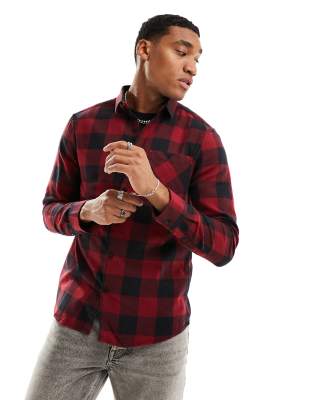 New Look Buffalo Check Shirt In Red Check