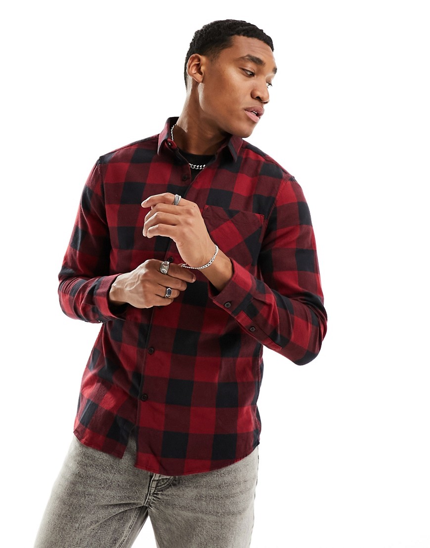 New Look buffalo check shirt in red check