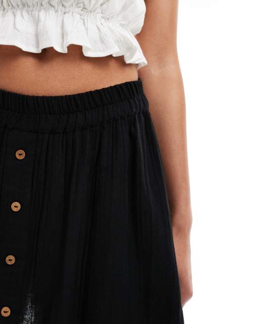 Black ruffle mini skirt new look best sale