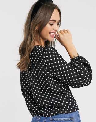 asos polka dot blouse