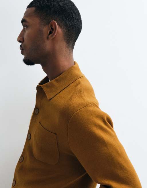 New Look button through cardigan in light brown , 5 of 5