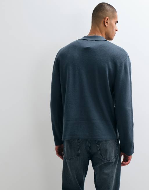 New Look button through cardigan in mid grey, 5 of 5