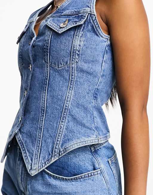 New look deals denim waistcoat