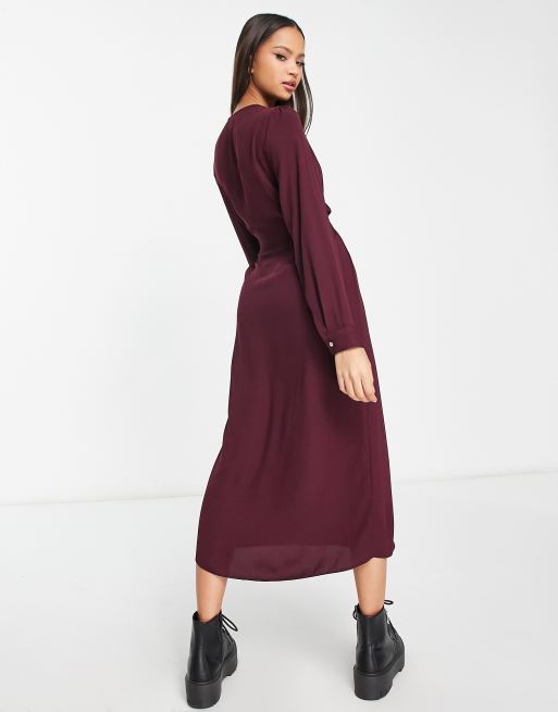 New look maroon dress sale