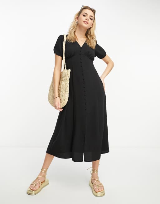 New look button through tea clearance dress