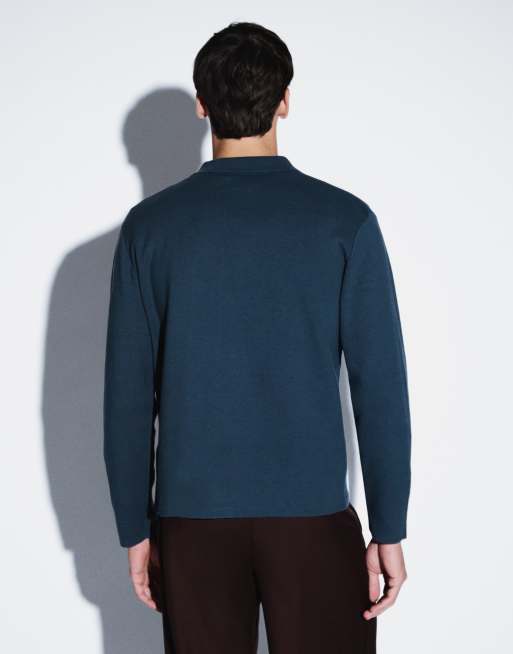 New Look button through shacket in navy, 3 of 5