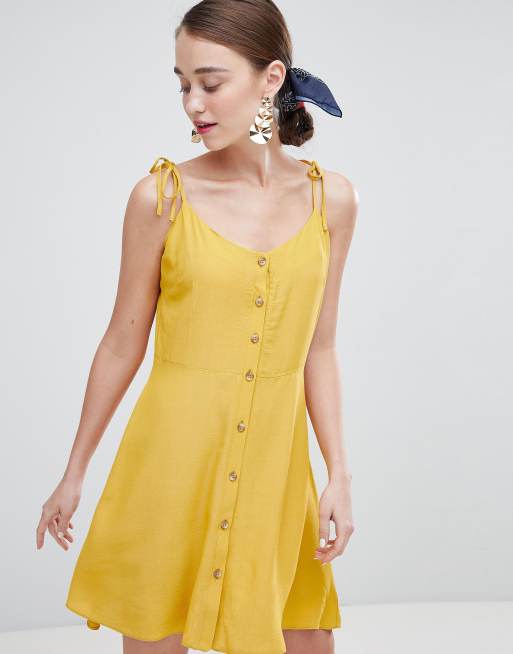 New Look Button Through Strappy Sundress | ASOS