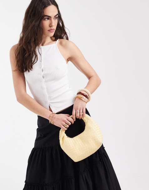 New Look button through strappy top in white - view 1