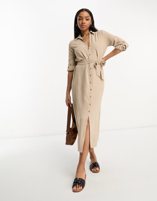 Button through cheap shirt dress