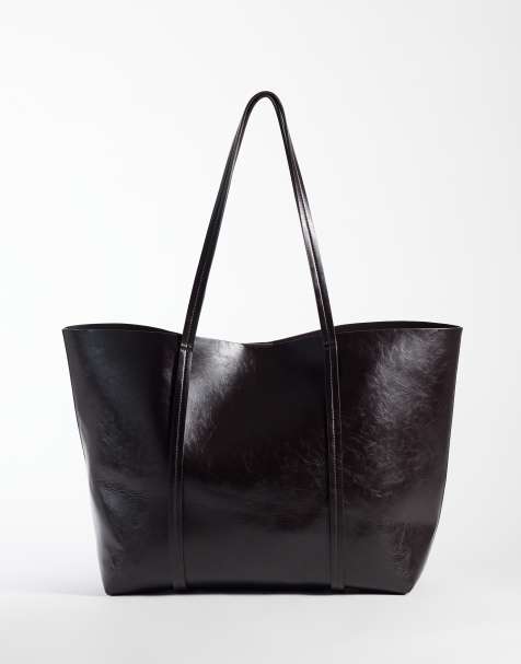 New Look cabas simple en imitation cuir bordeaux - view 1