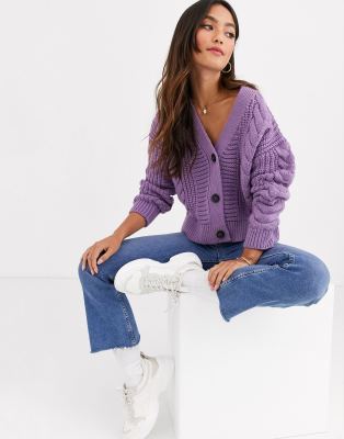 lilac knit cardigan