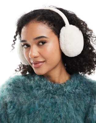 New Look - Cache-oreilles en fausse fourrure - Crème-Blanc