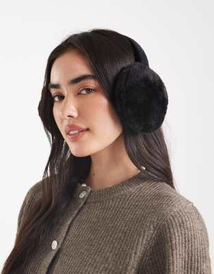 New Look - Cache-oreilles en fausse fourrure - Noir | ASOS