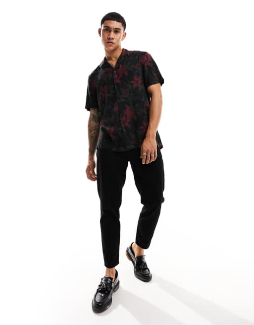 New Look - Camicia a maniche corte a fiori multicolore